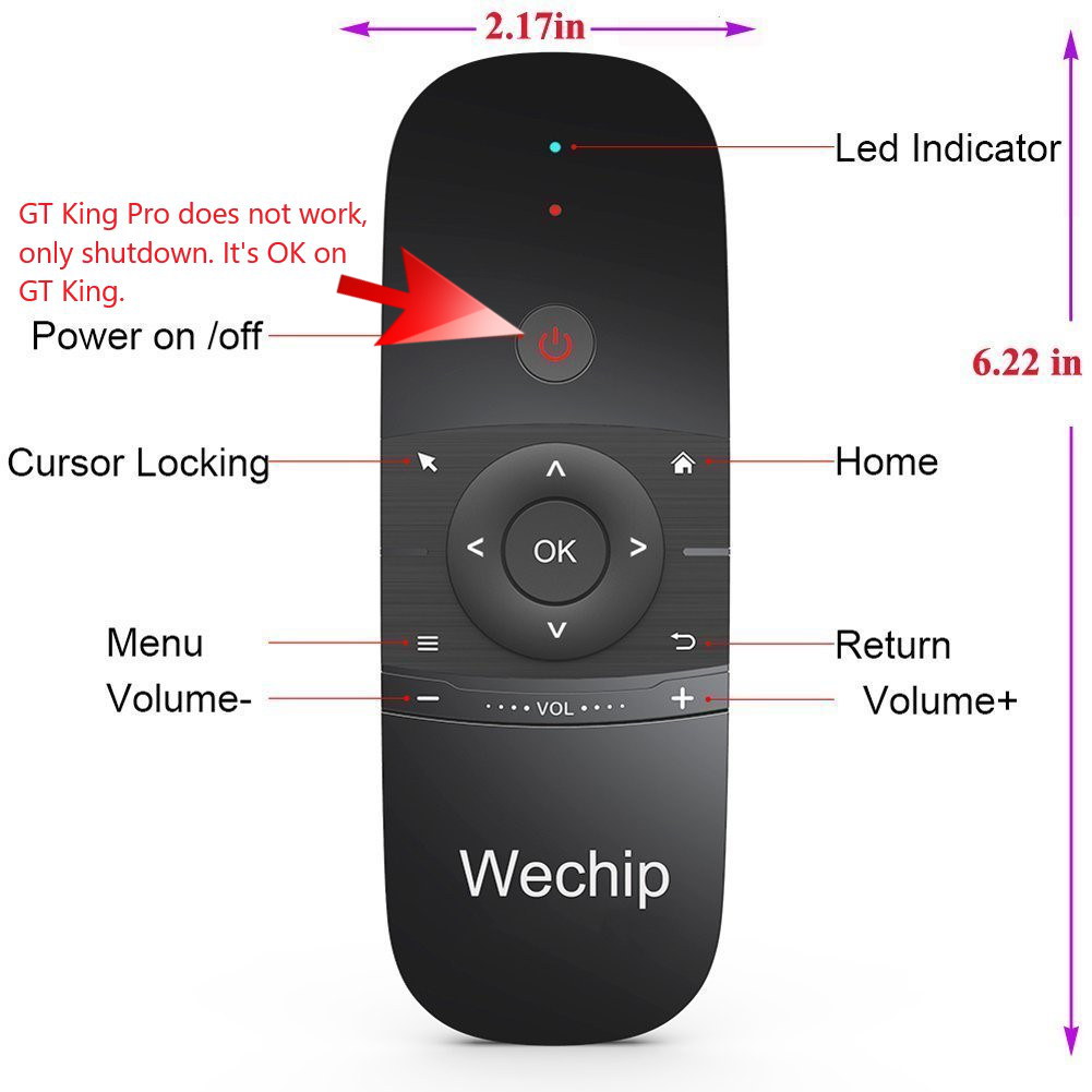 GT King Pro - Wechip W1 air mouse