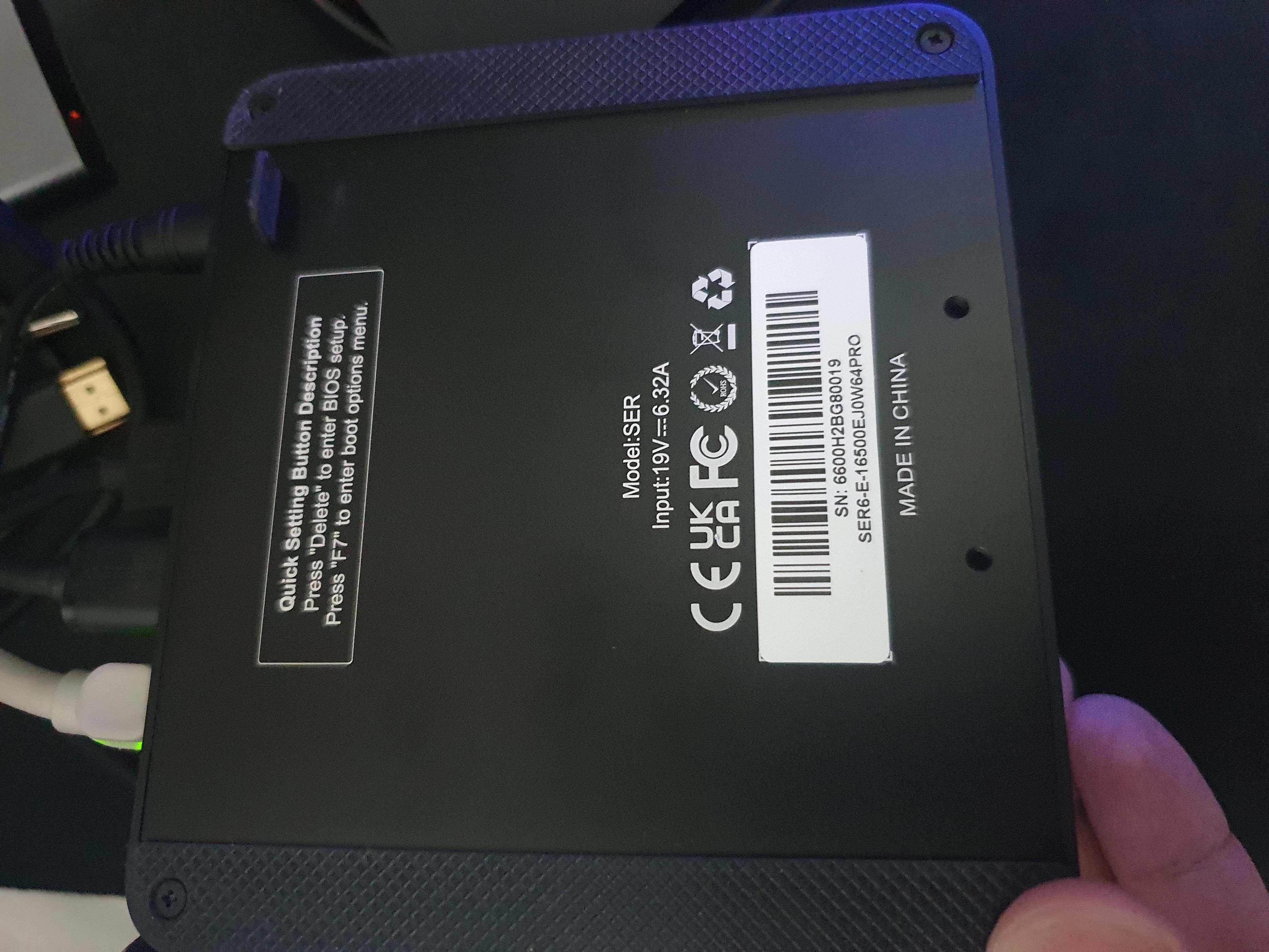 SER6 - 6600h - USB4/Thunderbolt not recognizes device