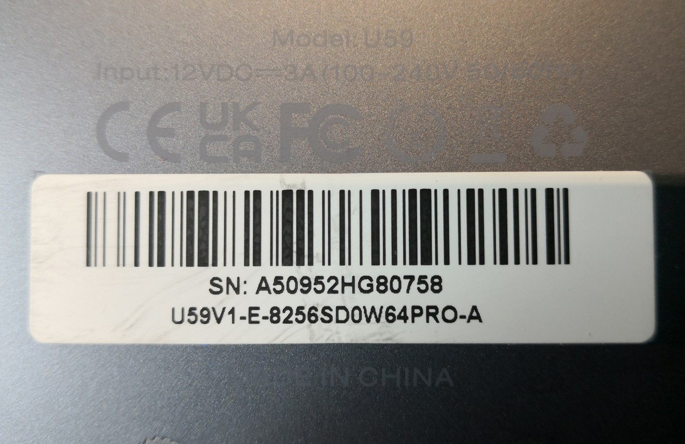 Serial number label