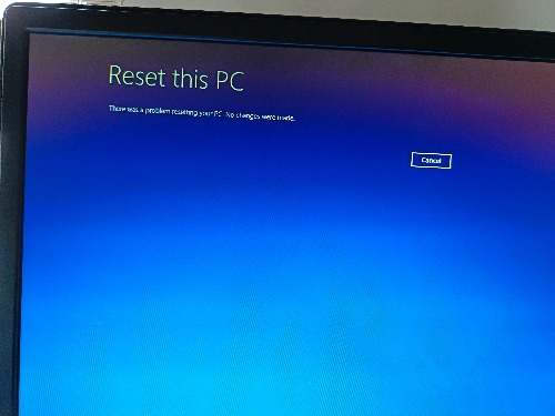 SER5 PRO 5700U PC WON'T FACTORY RESET